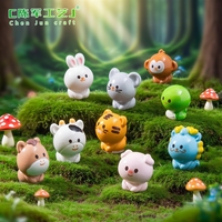 Micro-paysages créatifs, adorables jouets en peluche représentant les douze animaux du zodiaque chinois, accessoires décoratifs DIY, mini présentoir de bureau