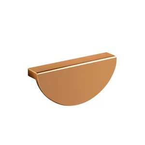 Minimalist Semicircular Aluminum Black Cabinet <strong>Knobs</strong> for <strong>Doors</strong> and Drawers - Product Image 3