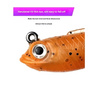 TOPIND cebo 6cm 7g salamandra gigante pez Objetivo 10g silicona plomo envuelto <span class=keywords><strong>PVC</strong></span> solo anzuelo para lago - Product Image 2