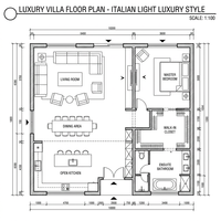 Visualisasi Interior 3D Max ISO Ruang Tamu Mewah Italia Modern Kustomisasi OEM ODM dengan Desain Grafis dan Rendering 3D