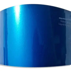 WRAPMASTER 1,52 * 18 m PET flüssig blaue Autoaufkleber Großhandel selbstklebende Dekoration Rolle Auto-Vinylfolie