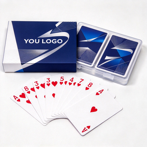 Jeu de cartes à jouer personnalisé OEM en plastique et papier, étanche, double jeu, avec étui transparent - Product Image 6