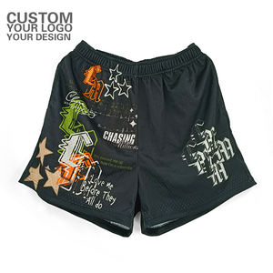 Pantalones cortos de malla para hombre personalizables de talla grande, pantalones cortos de malla de secado rápido transpirables al por mayor - Product Image 1