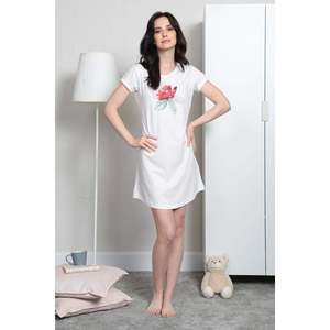 Vêtements de nuit pour femmes BAYAN, tunique ovale à col rond et manches courtes - Product Image 2