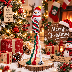 Juguete de Navidad para Perros con Diseño de Dibujos Animados, Juguete de Cuerda de Algodón para Masticar, Juguete de Peluche para Entrenamiento de Mascotas, Juguete Sonoro para Jugar en Interiores - Product Image 3