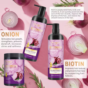 Champú para el crecimiento del cabello de cebolla roja de 900ml personalizado más vendido, champú Vegano para eliminar el aceite, champú de belleza para el cabello - Product Image 5