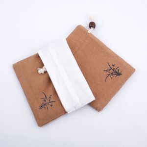 Sac en tissu d'art populaire avec cordon de serrage, sac porte-bonheur pour perles de prière bouddhistes, bijoux, sac de rangement en toile, pochette en brocart – Stock fabricant - Product Image 4