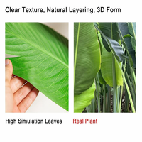 Plante artificielle de style nordique en pot sur pied, accent décoratif d'intérieur, faux palmier bonsaï du voyageur