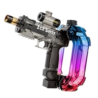 Pistol Air Semprot Kuat YT Summer Outdoor Toys, Tembakan Beruntun, Pistol Air Listrik dengan Lampu, Permainan Perang Air Musim Panas untuk Anak-anak dan Dewasa