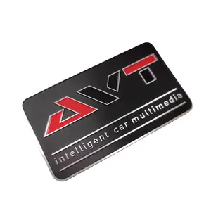 Placas de identificação de metal decorativas de luxo personalizadas com logotipo em relevo de alumínio para placas automotivas