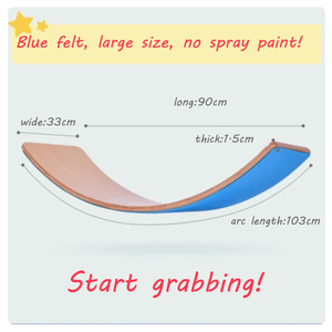 กระดานฝึกประสาทสัมผัสสำหรับเด็กเล่นโยคะกระดานโค้งของเล่น Montessori สีรุ้งของเล่น Montessori - Product Image 5