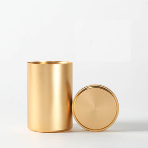 Small Round Rose Gold Coffee Spice Tea Metal Canister Box Tins Cans tea box can food cosmetics spices silver cans aluminum