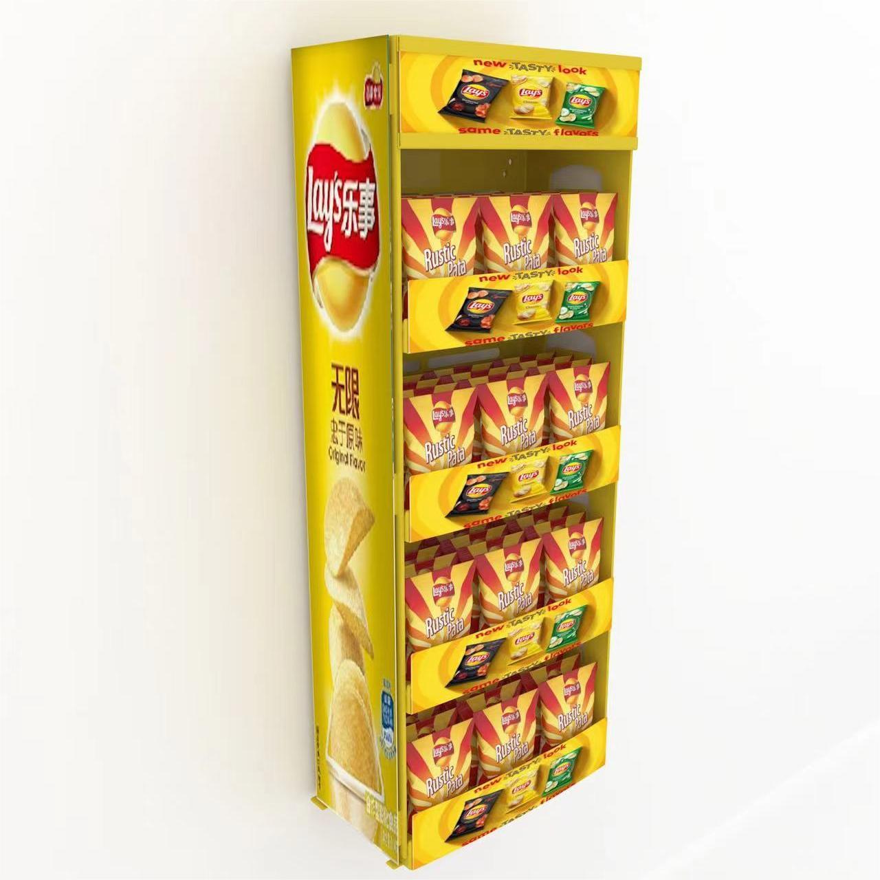 Apache Customizable Metal Modern for Powder Coated Store Display Stand for Potato Chips in Supermarkets Carton Packed — view 4