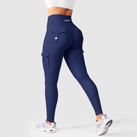 Leggings de sport taille haute unis pour femme, froncés aux fesses, effet ventre plat, séchage rapide, respirants, écologiques, extensibles dans quatre directions