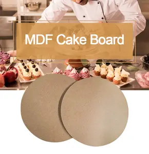 定制图案蛋糕板圆形木制中密度纤维板蛋糕底座