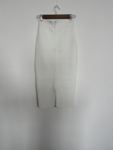 B018 migugarment เดรสลำลองหรูหราสำหรับผู้หญิงชุดเดรสยาวครึ่งตัวเซ็กซี่สีพื้นมีร่องสำหรับฤดูร้อน - Product Image 2