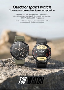 2025 T30 Smart Watch 1.7&quot; Round HD <strong>Touch</strong> Screen 600mAh Long Battery Life BT Call Sports Fitness Tracker Hifi Speaker Android <strong>IOS</strong> - Product Image 3