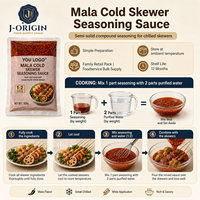 500g Chongqing Mala Koude Spiesjes Saus Pittige Chili Sesam voor Restaurant Foodservice Groothandel OEM Private Label 12