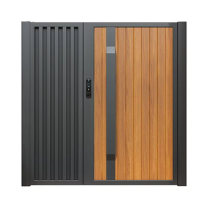 Alliage d'aluminium automatique moderne porte de cour pivotante Villa Jardins Maisons d'hôtes Maisons de campagne auto-construites Double - Product Image 1