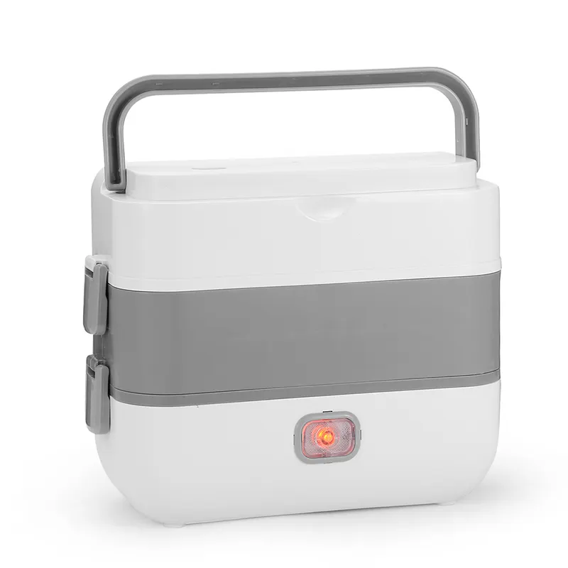 Bereit Zu Versenden Tragbare Metall Mittagessen Box Zwei Schichten Lebensmittel Kunststoff Behälter Elektrische Lunch Box Lebensmittel Heizung