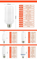 Modèle complet E27 E26 E14 E12 ampoule de flamme 85-265V LED effet de flamme ampoules de feu scintillant émulation décor lampe à LED