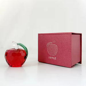 Cristal de corte manzana pisapapeles diamante rojo cristal manzana decorativa - Product Image 3