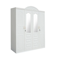 Usine en gros 4 portes en acier placard pour vêtements métal placard maison chambre meubles en acier armoire casier chambre armoire