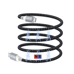 <span class=keywords><strong>Cable</strong></span> <span class=keywords><strong>USB</strong></span> C Magnético Autoenrollable, 60W PD 3A, Carga Rápida, <span class=keywords><strong>Cable</strong></span> de Datos Tipo C con Trenzado de Nailon para iPhone 15 16 Pro Max Samsung - Product Image 1