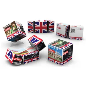 Calendrier 3d cube puzzle pliable personnalisé votre propre logo photo publicitaire cube magique magnétique