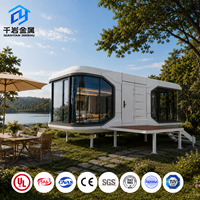 Maison modulaire préfabriquée en forme de capsule spatiale moderne, sur mesure, pour hôtel, villa, complexe hôtelier, bureau, appartement, boutique