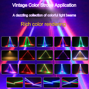 <strong>Mini</strong> <strong>DMX</strong> 36W <strong>LED</strong> Moving Head Light Disco Gold Strobe Beam Green Red Laser Party Lighting for Dj Show Christmas - Product Image 3