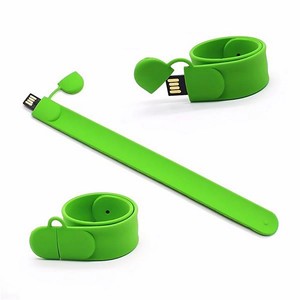 Custom 3.0 Interface USB Flash Drive Wristband Durable Metal PVC Plastic for Promotions