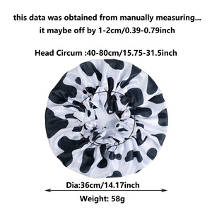 <span class=keywords><strong>หมวก</strong></span>คลุมผมซาตินแบบยืดหยุ่นสำหรับผู้หญิง ลายวัวพิมพ์สองชั้นแบบกำหนดเอง ยี่ห้อ SOLPOP สำหรับ<span class=keywords><strong>ใส่</strong></span>นอน - Product Image 5