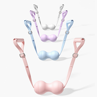 Balle de massage en silicone réglable RS pour le dos et le cou, outil d'automassage, soulagement musculaire, masseur portable pour tissus profonds, balle cacahuète