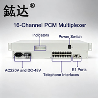 Multiplexeur vocal PCM 16 canaux Fxs/fxo pour transmission vocale sur E1