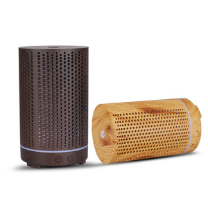 JCSY Wood Grain Aroma Diffuser 180Ml With Dot Hollow Design For Home Office Use - Product Image 5