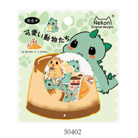 Nekoni mignon dessin animé étanche Girly autocollant flocons pour Journal Animal stationnaire autocollants Pack