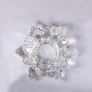 Portacandele in Cristallo a Forma di Loto, Supporto per Candele Tealight Trasparente - Product Image 5