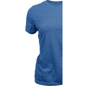 T-shirt à manches courtes col rond pour femme, style streetwear, respirant, écologique, en coton biologique gris, uni, en molleton - Product Image 6