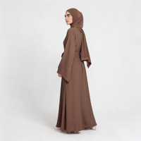Robe Abaya de mariage musulmane, longueur cheville, faite à la main, respirante, en polyester, coupe ajustée, imprimé numérique, printemps automne, antistatique, grande taille