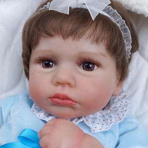 ตุ๊กตาเด็กหาย20นิ้ว50ซม.,ตุ๊กตาเด็กแรกเกิดลูลู3D มองเห็นหลอดเลือดดำมองเห็นได้สำหรับสะสมศิลปะของเล่นเด็ก - Product Image 5