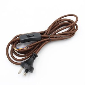 <span class=keywords><strong>Cable</strong></span> de <span class=keywords><strong>3.5</strong></span> Metros con Enchufe de 3 Pines NZ AU y <span class=keywords><strong>Cable</strong></span> Recubierto de Tela de 3x0,75mm2 con Interruptor - Product Image 1