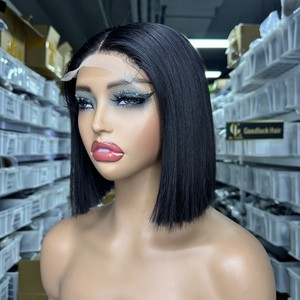 Pelucas Bob de Corte Recto Goodluck, con Cierre de Encaje Transparente HD, Doble Trama, Cabello Vietnamita, Precio Económico, Pelucas Cortas de Cabello Humano Bob - Product Image 3