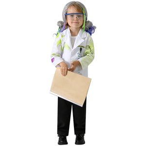Disfraz de Científico Loco para Niños, Bata de Laboratorio Unisex con Peluca y Accesorios para Juego de Roles, Primavera 2025 - Product Image 2
