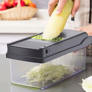Hot Selling Smart <b>Kitchen</b> <b>Gadgets</b> Manual Madoline 12 in 1 Food Chopper Online Multi Functional Vegetable Cutter Slicer - Product Image 5