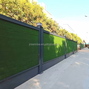 Clôture de chantier pour pelouse, plantes vertes artificielles de type mur, pelouse verte, extérieur - Product Image 1