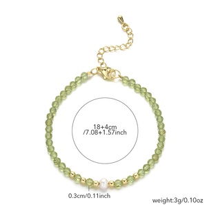 3MM pietra naturale <span class=keywords><strong>rosa</strong></span> opale brasiliano amazzonite turchese ametista e <span class=keywords><strong>perle</strong></span> d'acqua dolce bracciali regolabili per le donne - Product Image 6