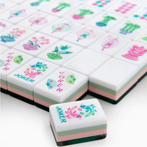 Juego de Mahjong de PVC Plegable de 160 Fichas, Color Lila Personalizado, Grabado Chino, Antidesvanecimiento, Moderno y Entretenido - Product Image 5