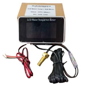 Buzzer numérique haute précision universel 12V/24V, affichage LCD électronique de la température de l'huile et de l'eau, voltmètre pour voitures et camions, LCD universel - Product Image 2
