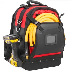 高品质的工具包组织者背包坚固的工具背包工作地点袋与多口袋与笔记本电脑隔间